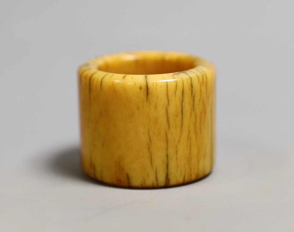 A Chinese horn archer's ring and notes